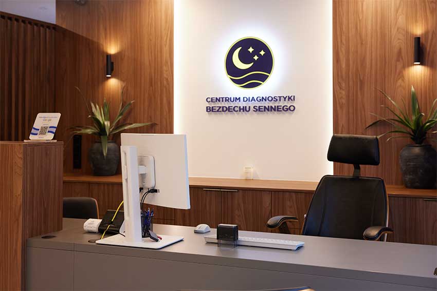 Recepcja z maskami CPAP